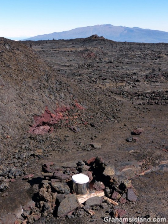 This pit toilet is said to have one of the best views, but it really just faces a cinder ridge.