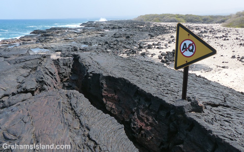 The sign which marks Mano Point