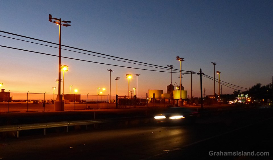 The port at Kawaihae at sunset