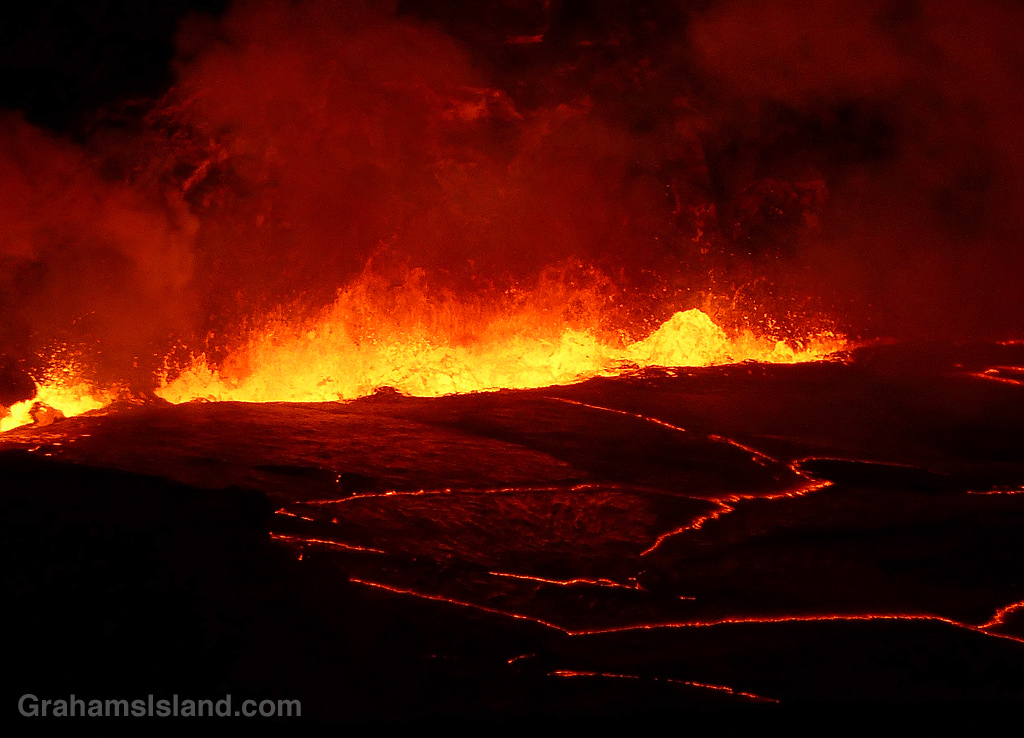 Lava lake rising | Graham's Island