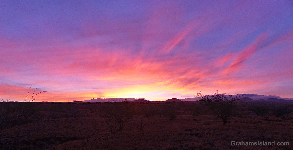 Sunrise over Kohala Mountains