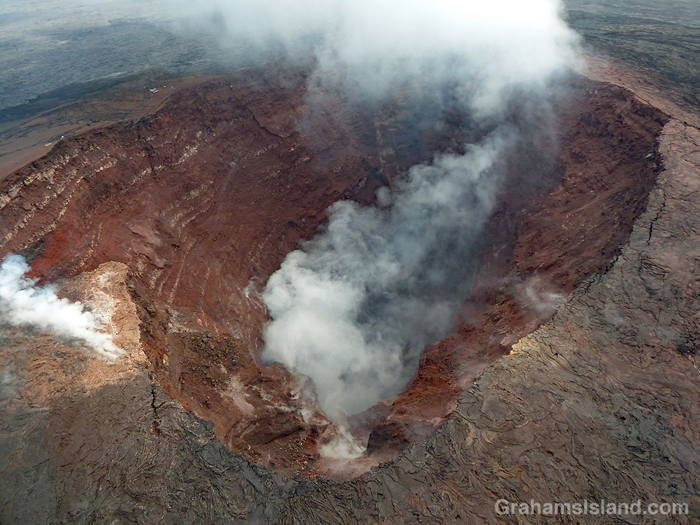 Pu'u O'o vent from above