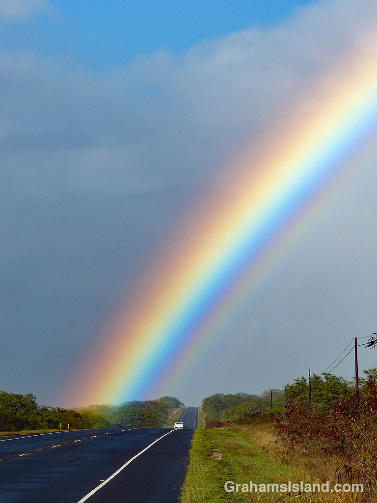 Rainbow over the road