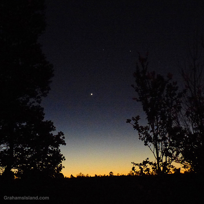 Venus seen in Hawaii at sunrise