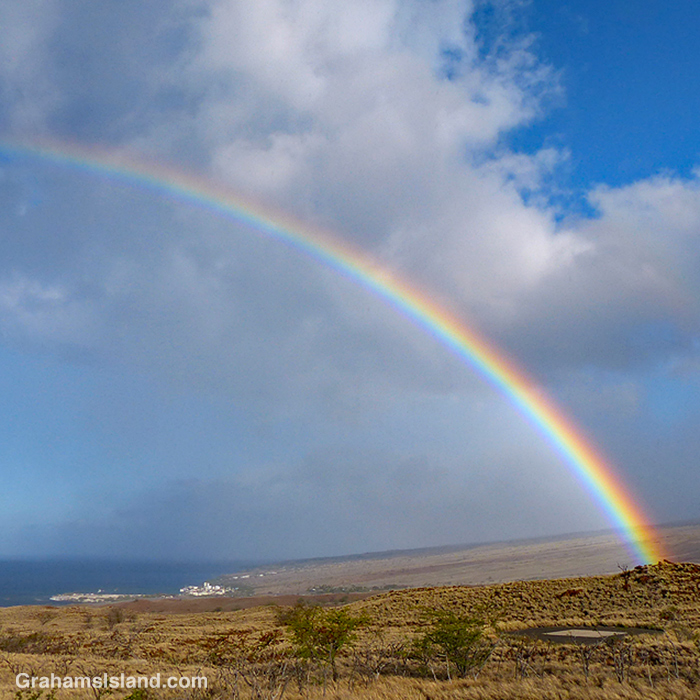 A rainbow over Kawaihae, Hawaii