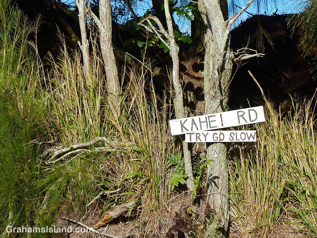A local road sign in Hawaii