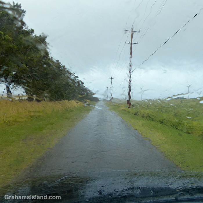 Rain falls at Upolu, Hawaii