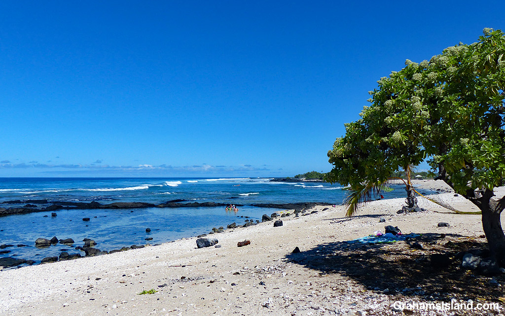 A beach at Kohanaiki Beach Park in Hawaii