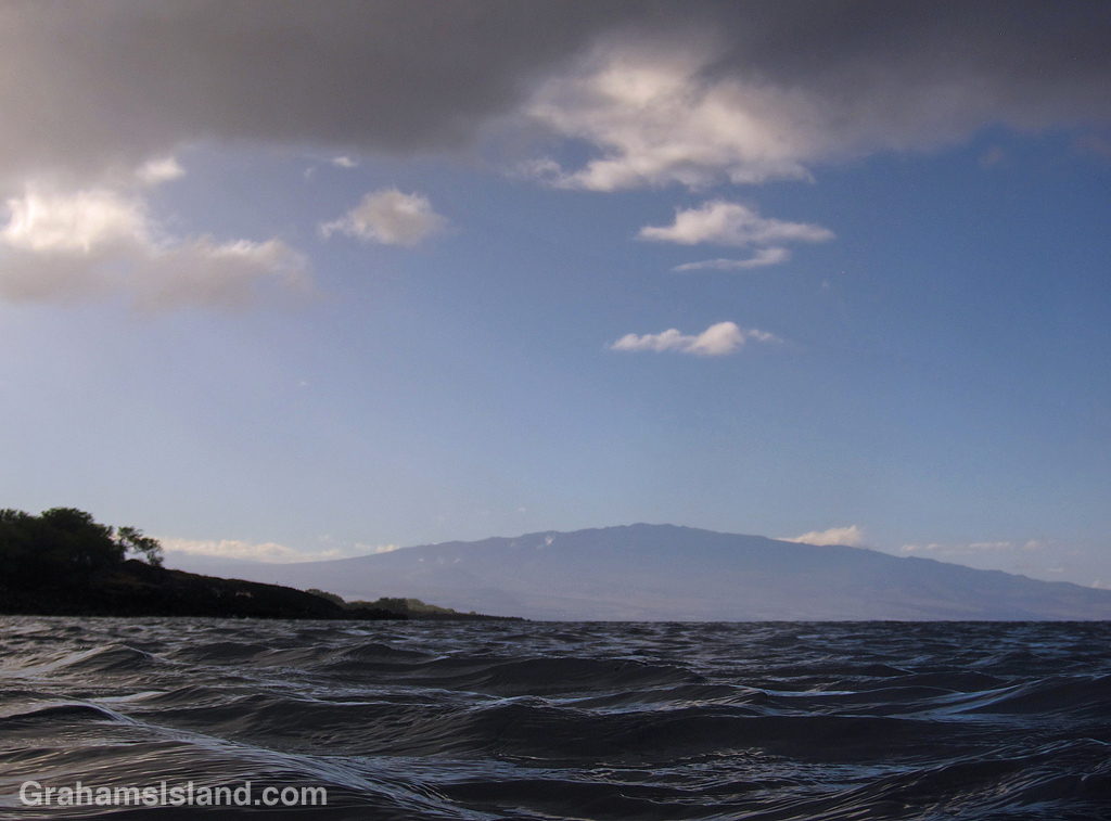 A view of Hualalai from the water