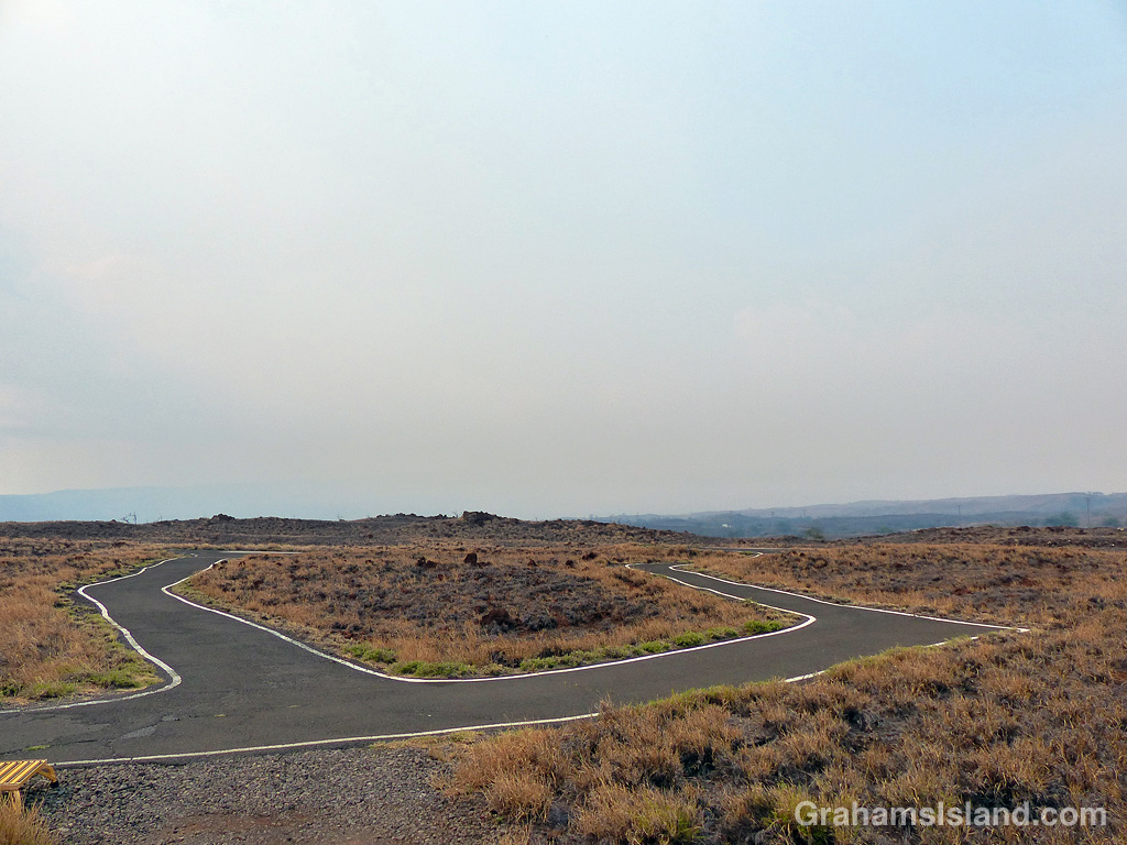 Smoke obscures Kohala Mountain Hawaii