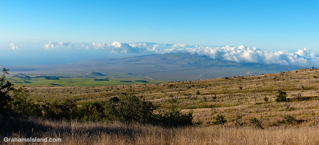 A view toward Kohala and Maui from the slopes of Mauna Kea