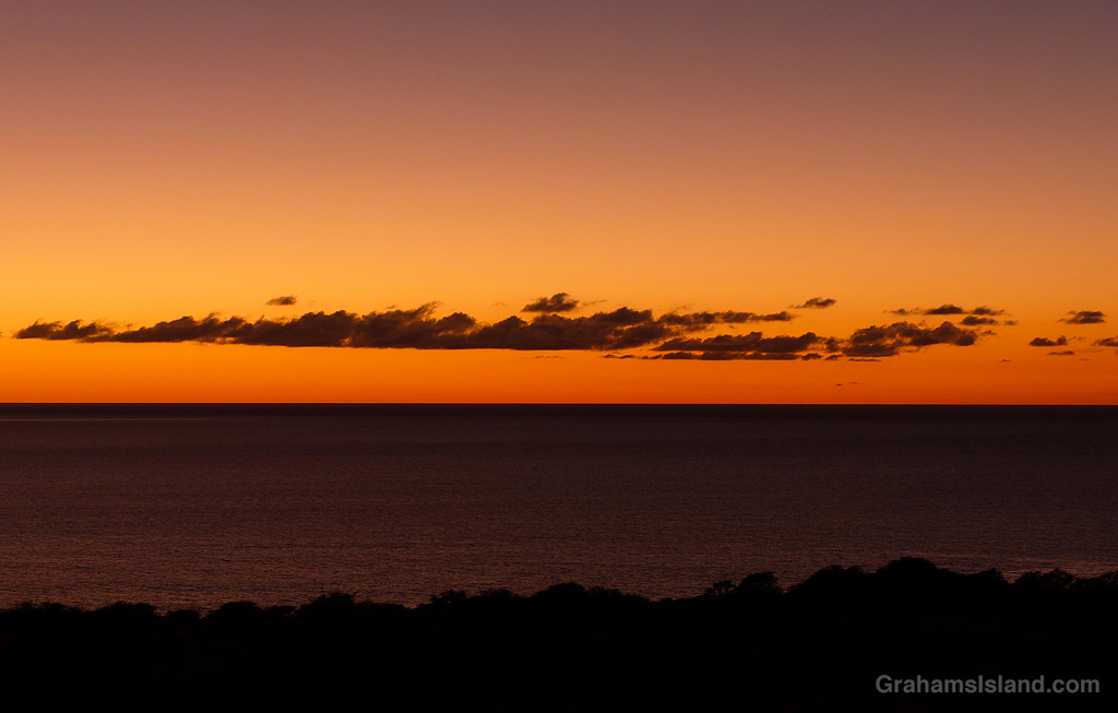A sunset on the Big Island, Hawaii