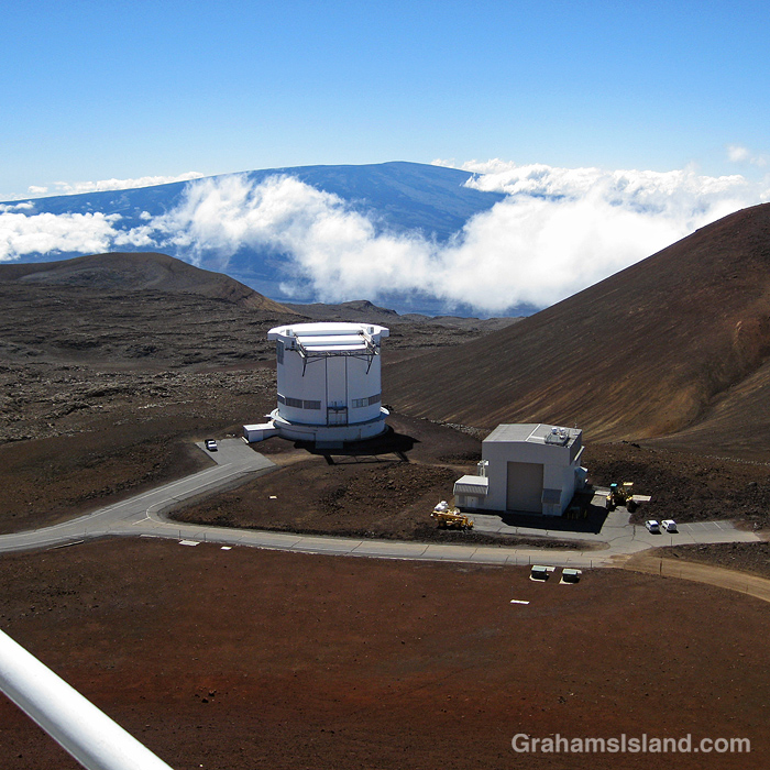 A view of Mauna Loa from the Subaru Telescope on Mauna Kea, Hawaii