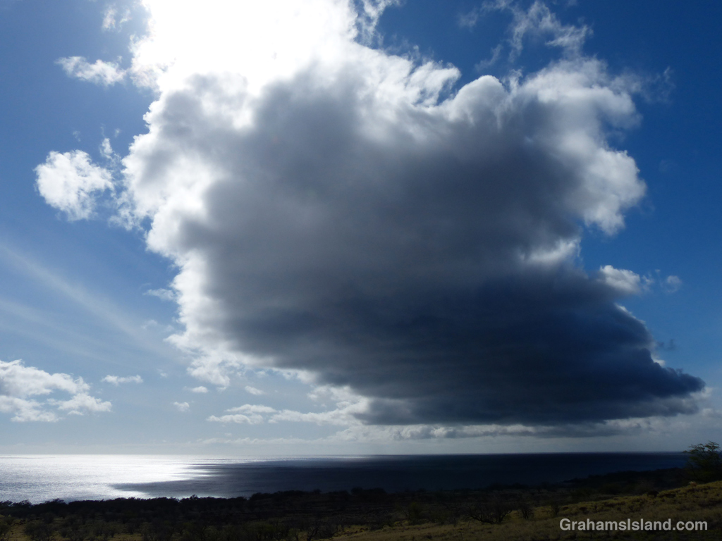 A cloud formation off the coast of the Big Island of Hawaii