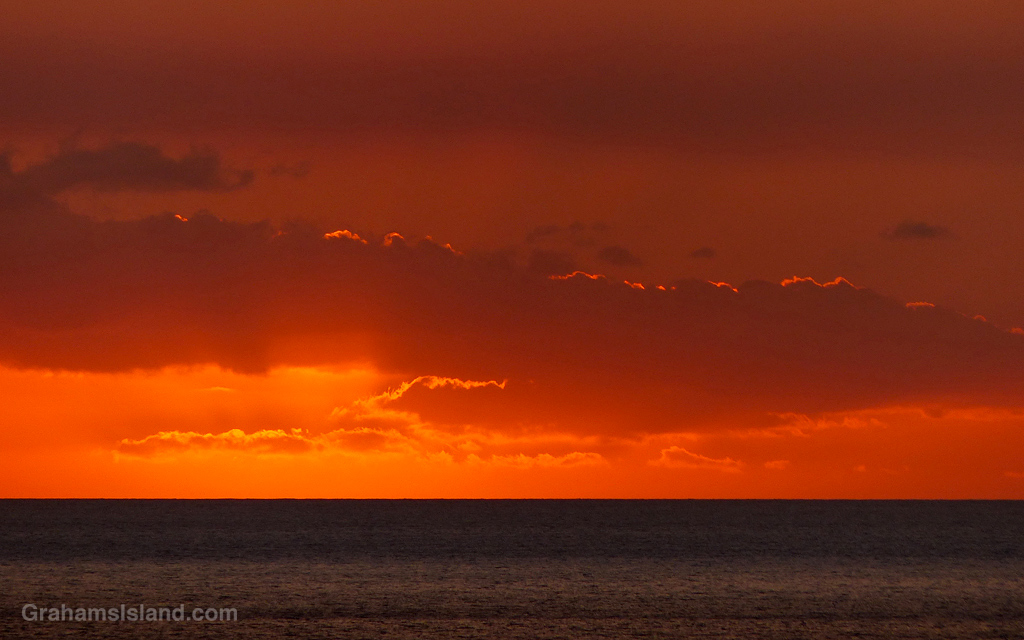 Sunset off North Kohala, Hawaii