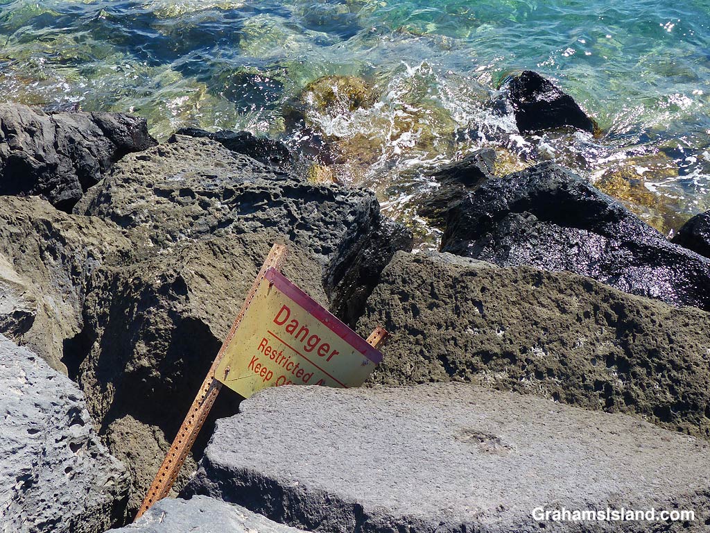 A fallen sign in Hawaii