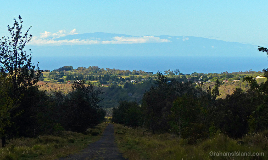A view of Maui from PuuWaaWaa, Hawaii