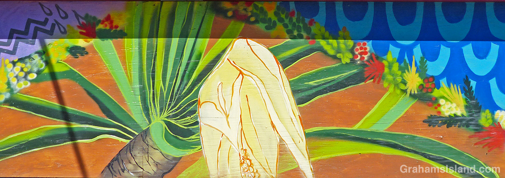 A colorful mural in Hawi, Hawaii