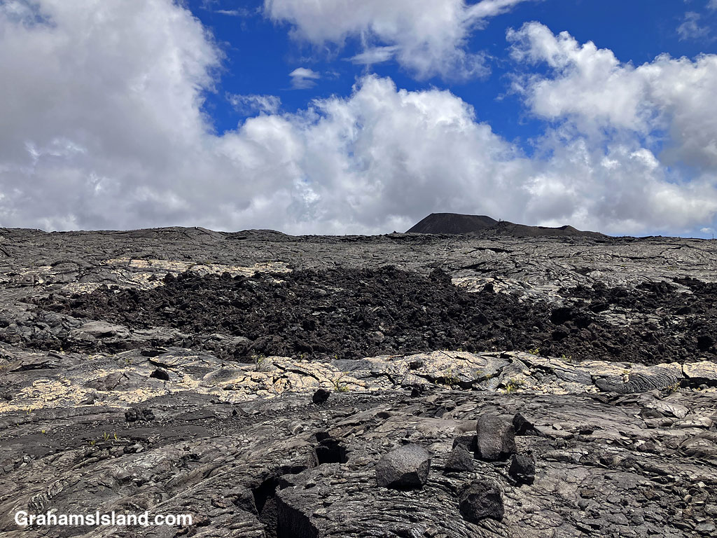 A view of the Kamakai'a Hills on the Ka'u Desert Trail, Hawaii