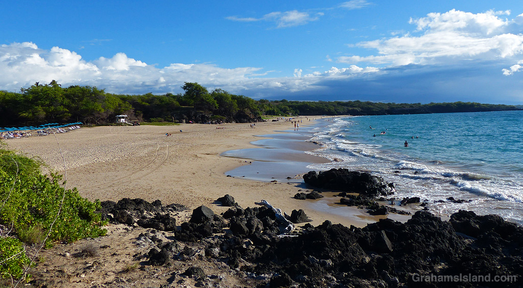 The beach at Hapuna on the Big Island, Hawaii