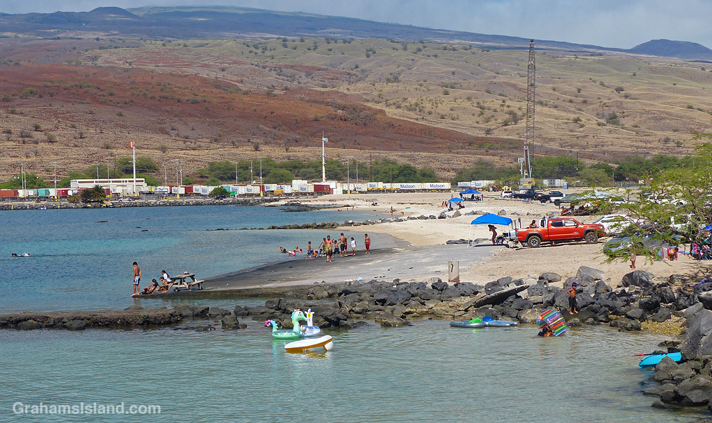 The beach at Kawaihae harbor on the Big Island, Hawaii