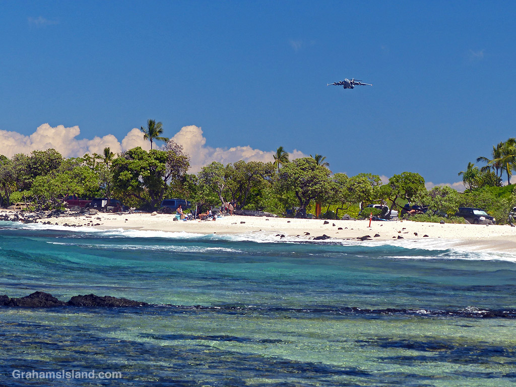 The beach at Kohanaiki on the Big Island, Hawaii