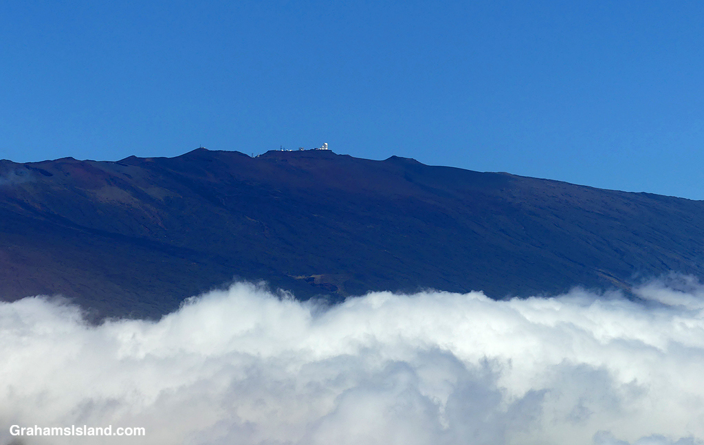 A view of Haleakala from the air