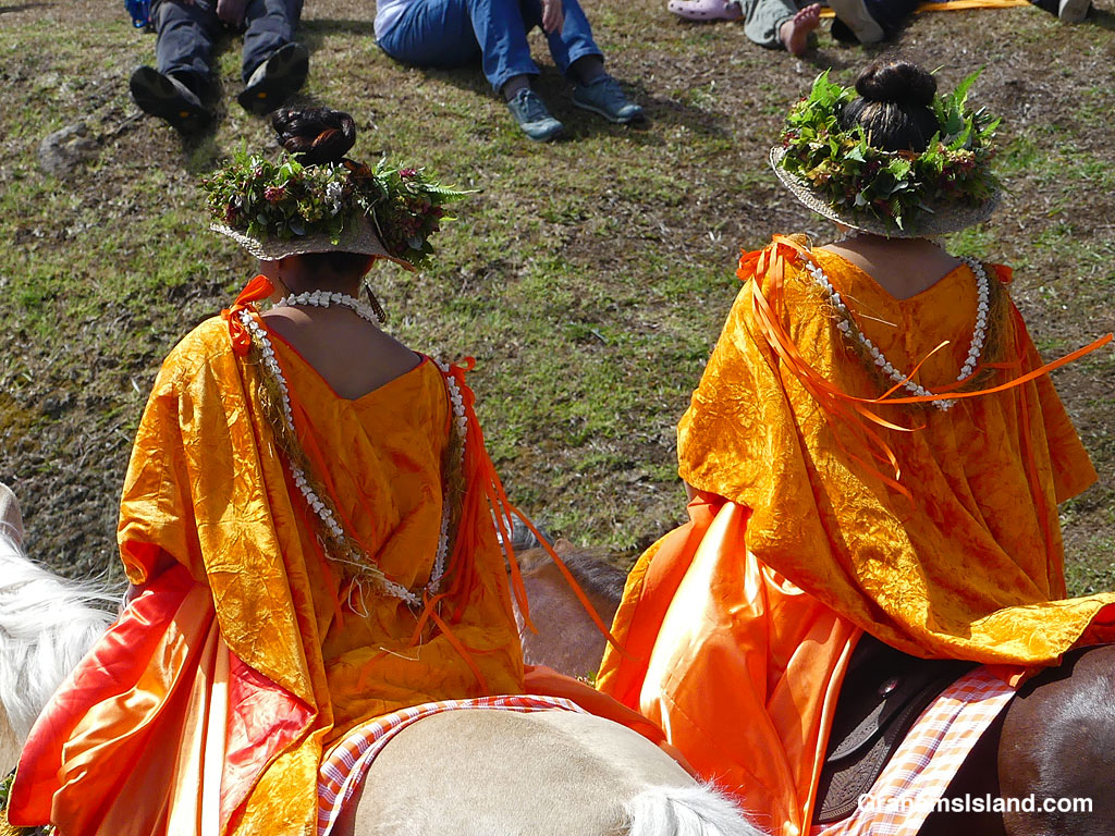Riders at the Kamehameha Day parade in Kapaau, Hawaii