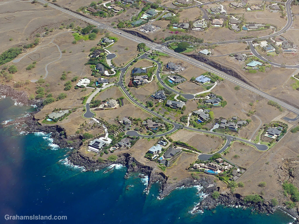 A view from the air of Kohala By The Sea in Hawaii