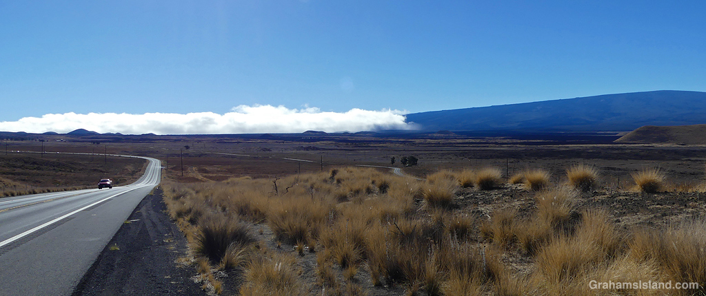 Clouds in the saddle on the Big Island, Hawaii