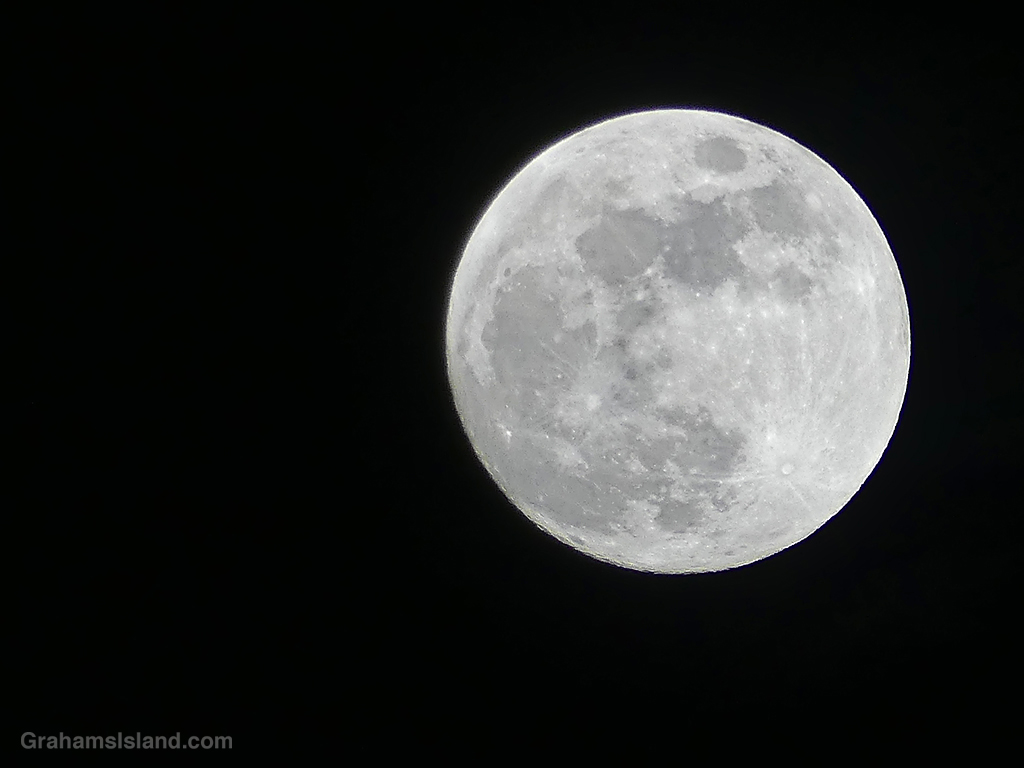 Full moon over Hawaii