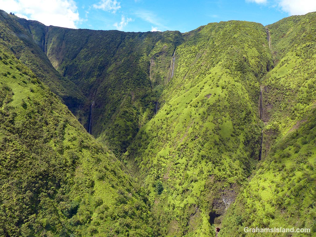 A view of the Valleys of Kohala Mountain in Hawaii