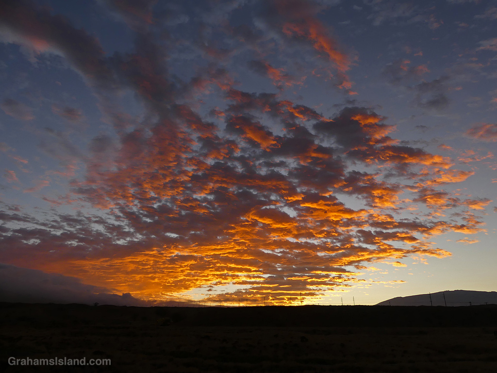 Sunrise over Waimea in Hawaii