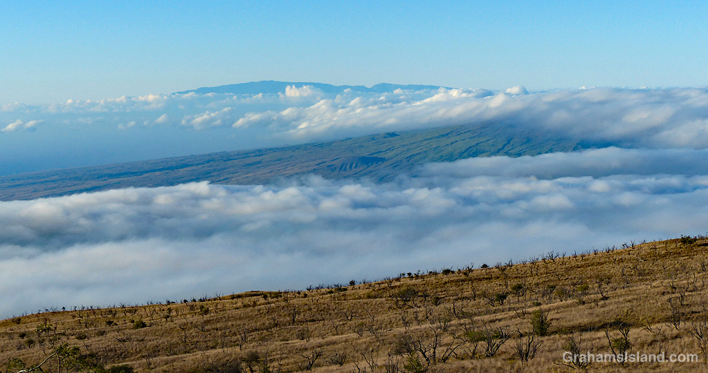 A view o Maui from the slopes of Mauna Kea