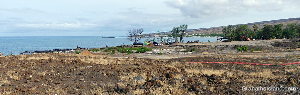 An area burned by fire near Spencer Beach Park, Hawaii