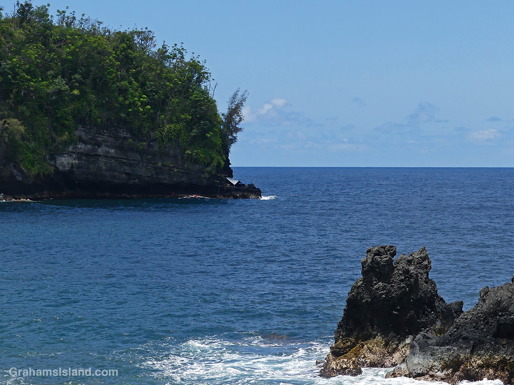 A fishing camp on the coast north of Hilo Hawaii