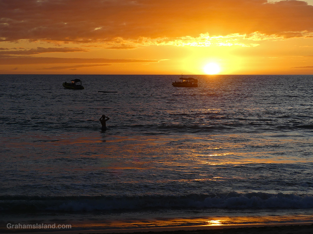 Sunset at Mauna Kea Resort, Hawaii