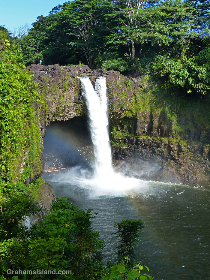 A view of Rainbow Falls in Hilo Hawaii