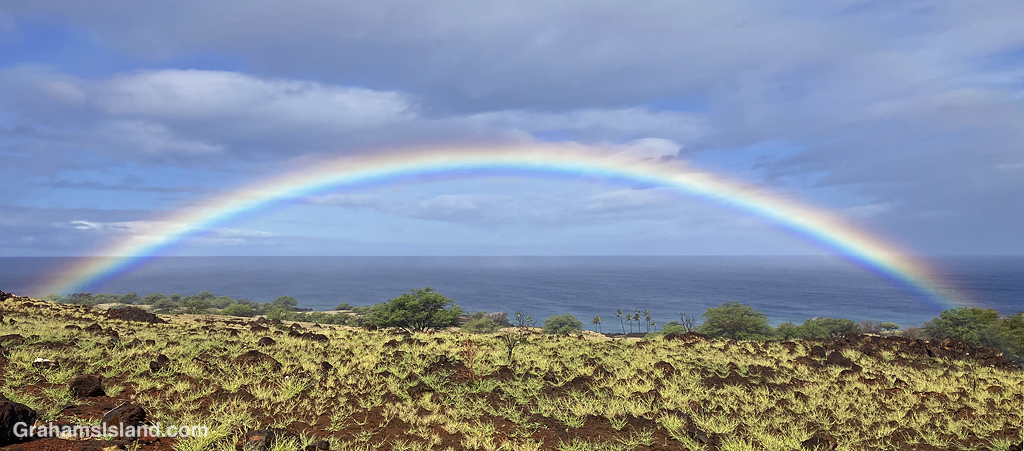 A rainbow off the Kohala Coast, Hawaii