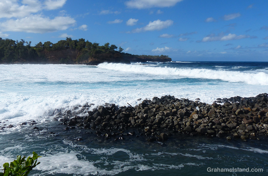 The coast at Keokea Beach Park in Hawaii