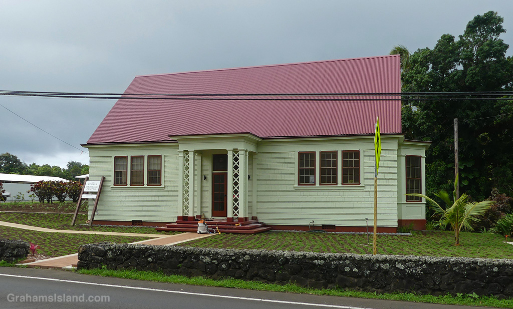 The refurbished Bond Library in Kapaau, Hawaii