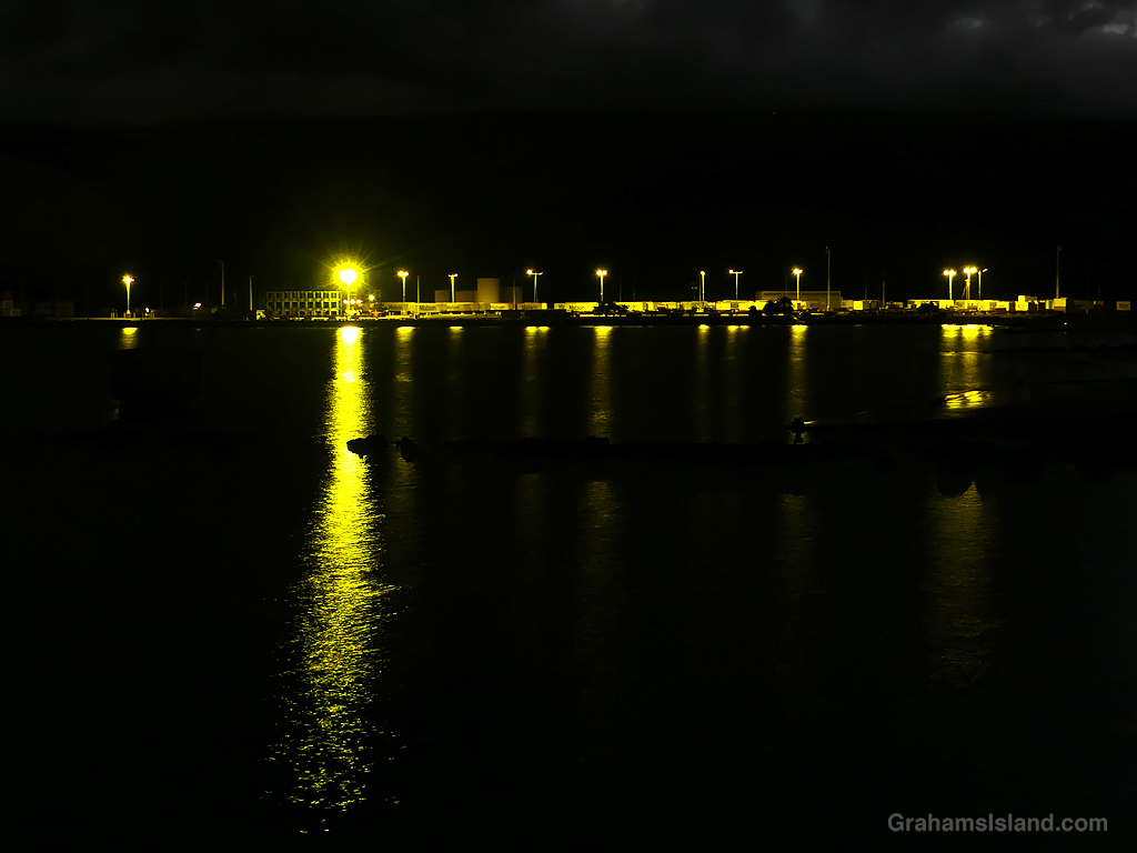 Harbor lights at Kawaihae, Hawaii