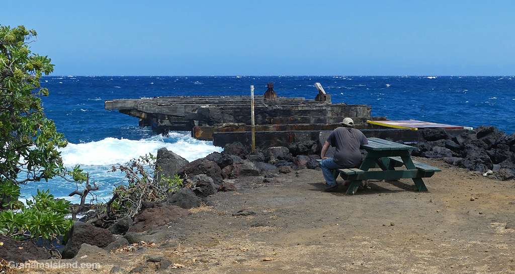 The old pier at Whittington Beach Park, Hawaii