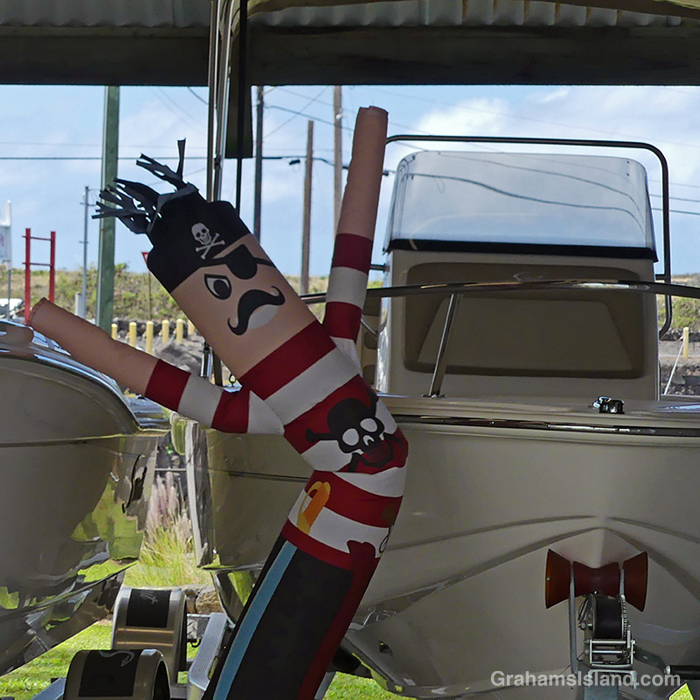 An attention getting pirate at Honokohau Harbor, Hawaii