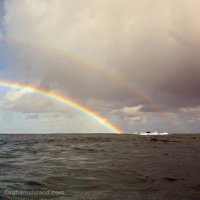 A double rainbow in Hawaii