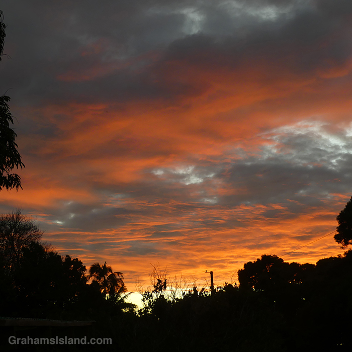 Sunset from the lanai in Hawaii