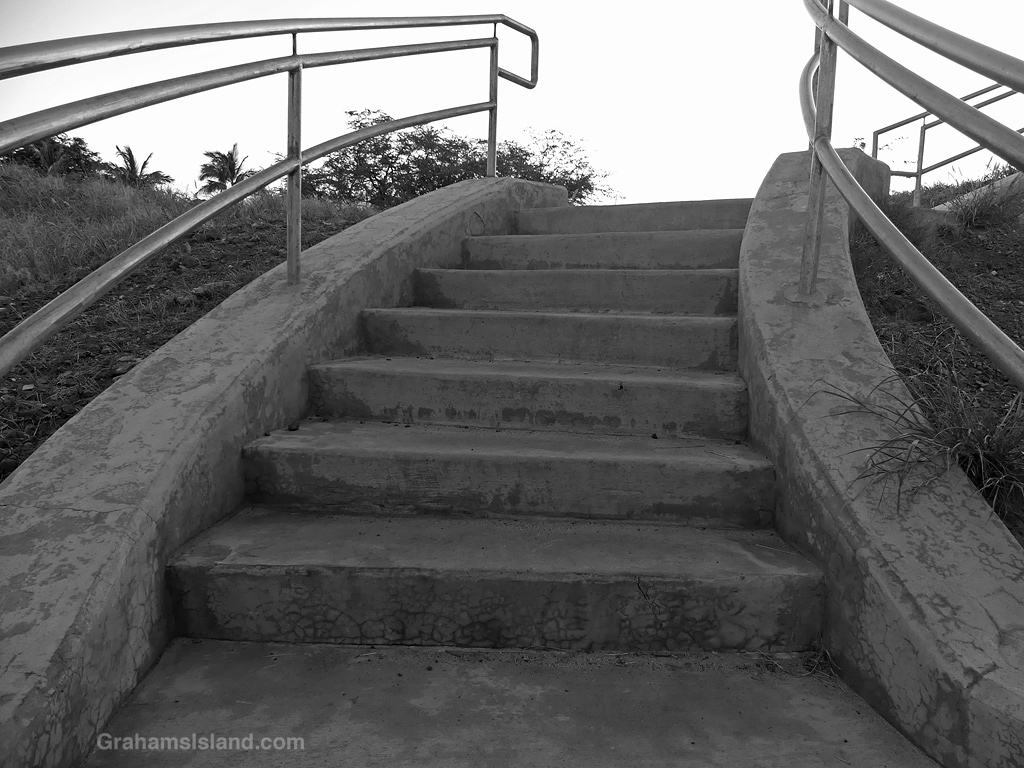 Concrete steps at Hapuna Resort in Hawaii