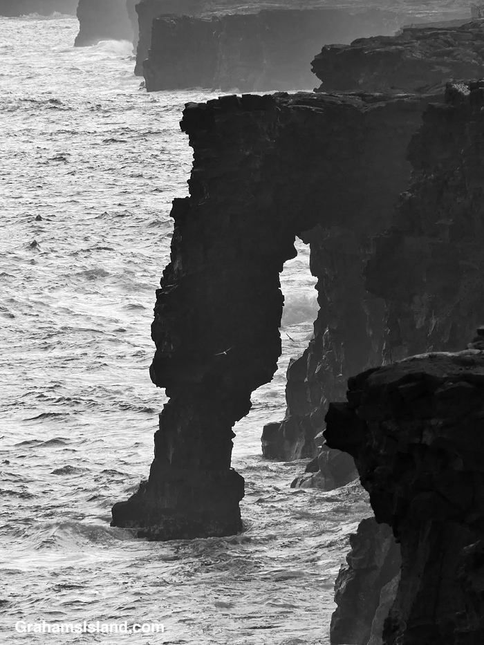 Holei Arch in Hawaii Volcanoes National Park