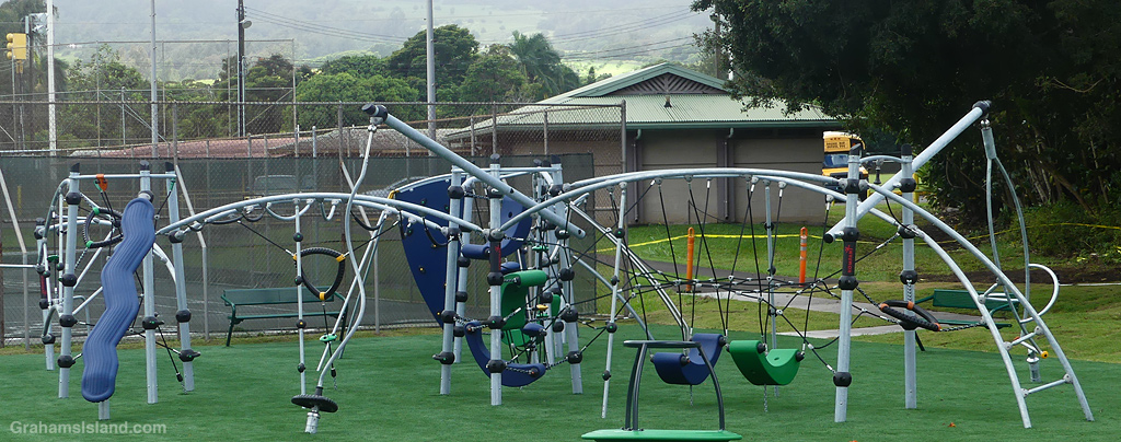 A new playground at Kamehameha Park in Kapaau, Hawaii