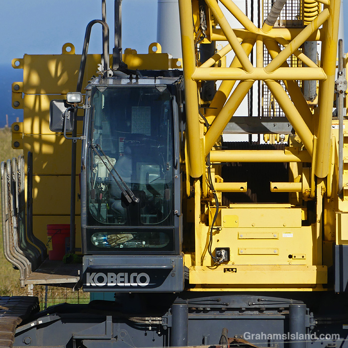 The cab of a crane in Hawaii